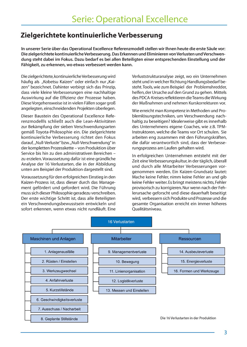 Operational Excellence - Artikel aus Fachmagazin YOKOTEN 2012-06