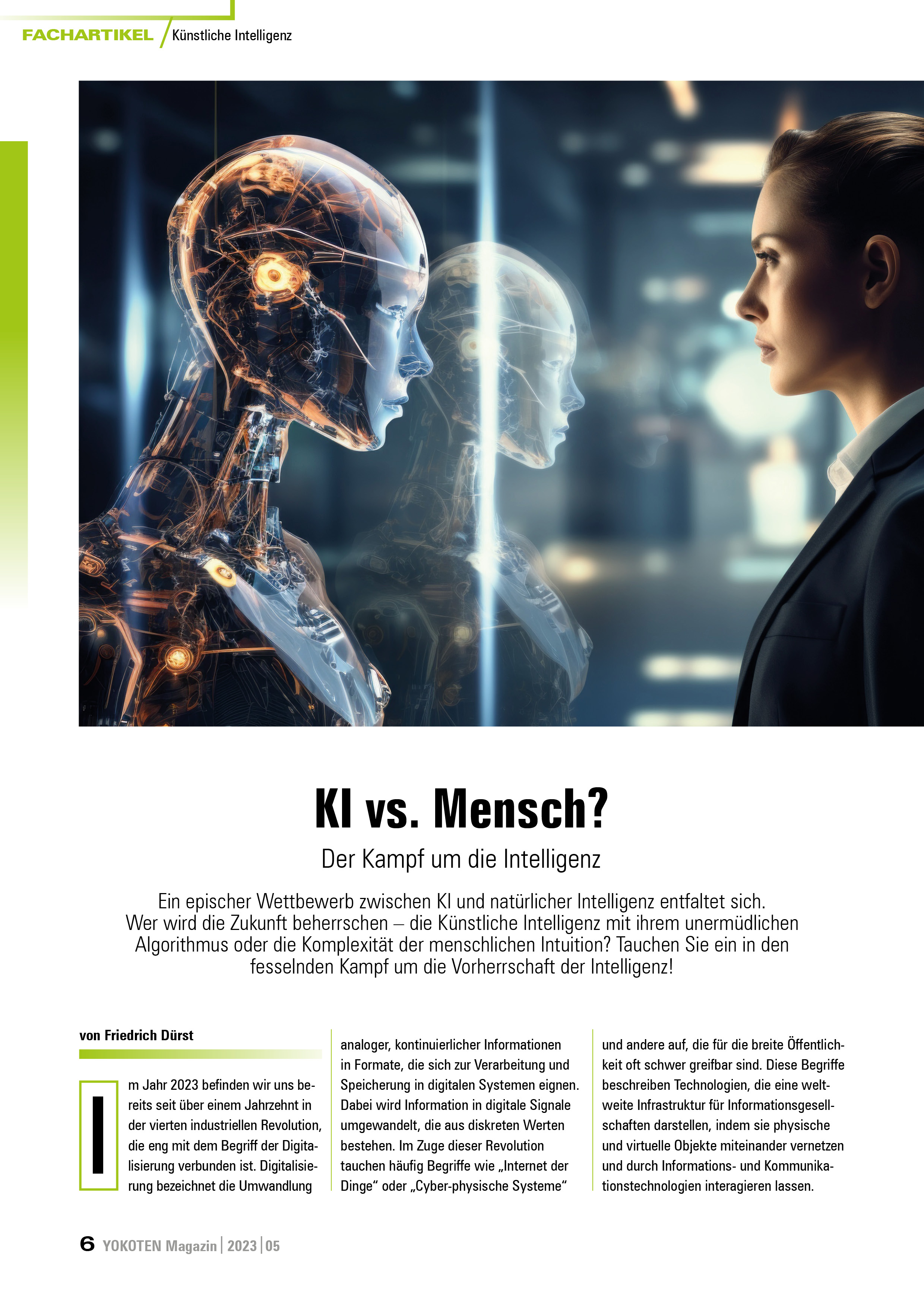KI vs. Mensch? - Artikel aus Fachmagazin YOKOTEN 2023-05