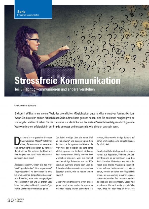 Stressfreie Kommunikation - Teil 3 (Yokoten, 06/2019)
