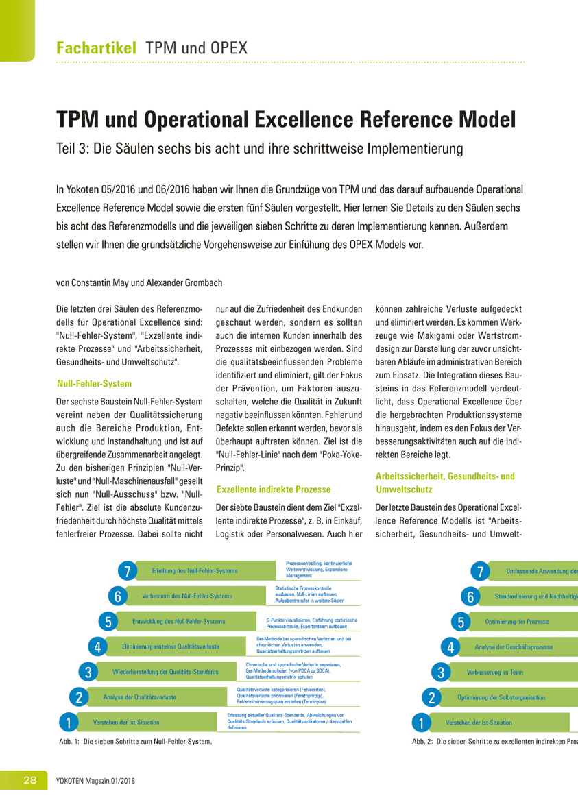 YOKOTEN-Artikel: TPM und Operational Excellence Reference Model 