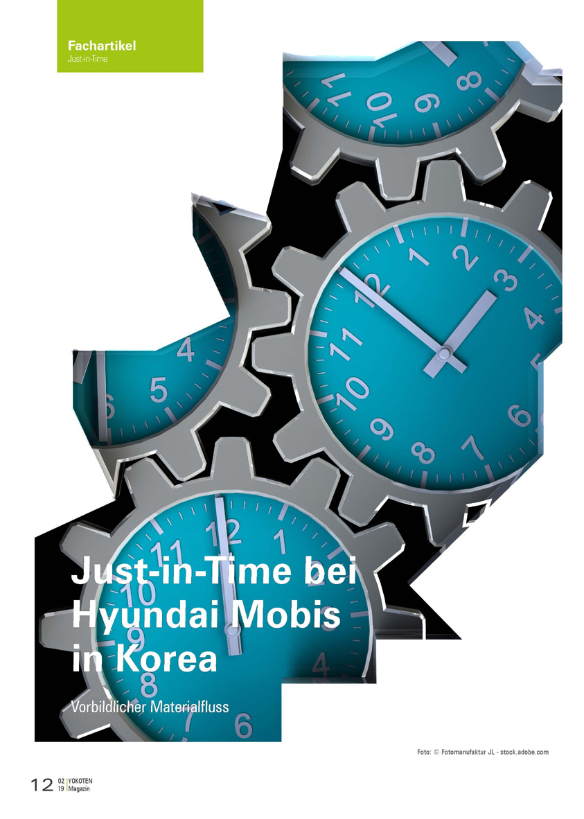 Just-in-Time bei Hyundai Mobis in Korea - Artikel aus Fachmagazin YOKOTEN 2019-02