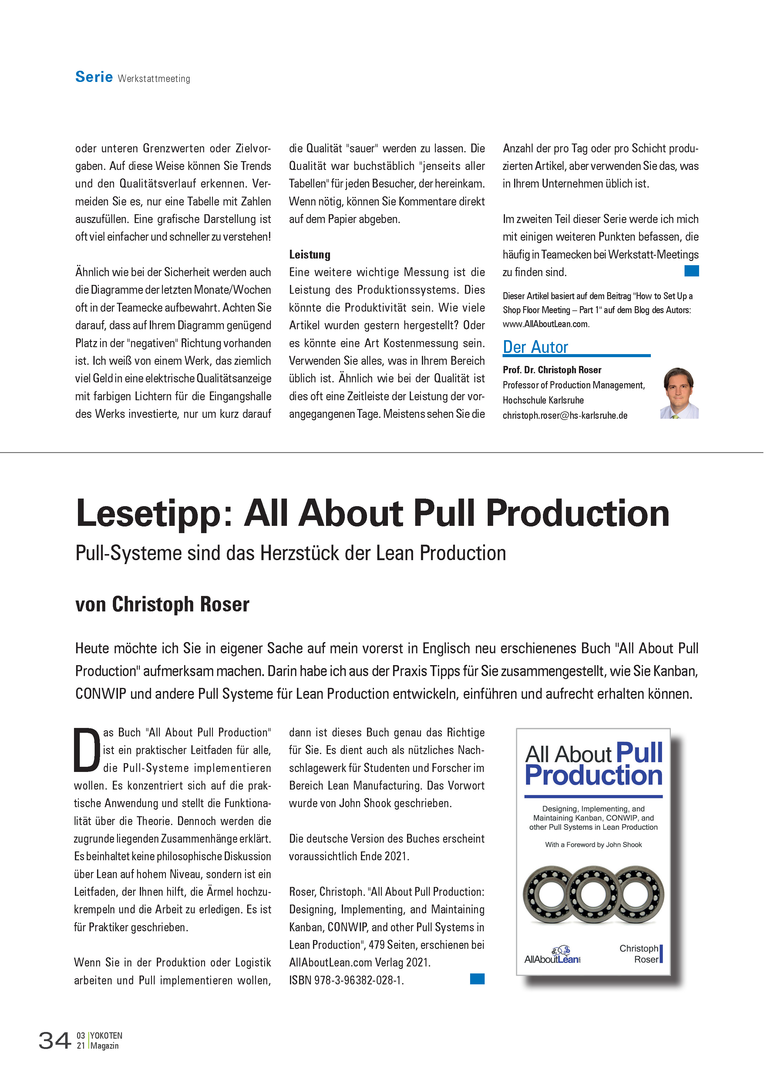All About Pull Production - Artikel aus Fachmagazin YOKOTEN 2021-03