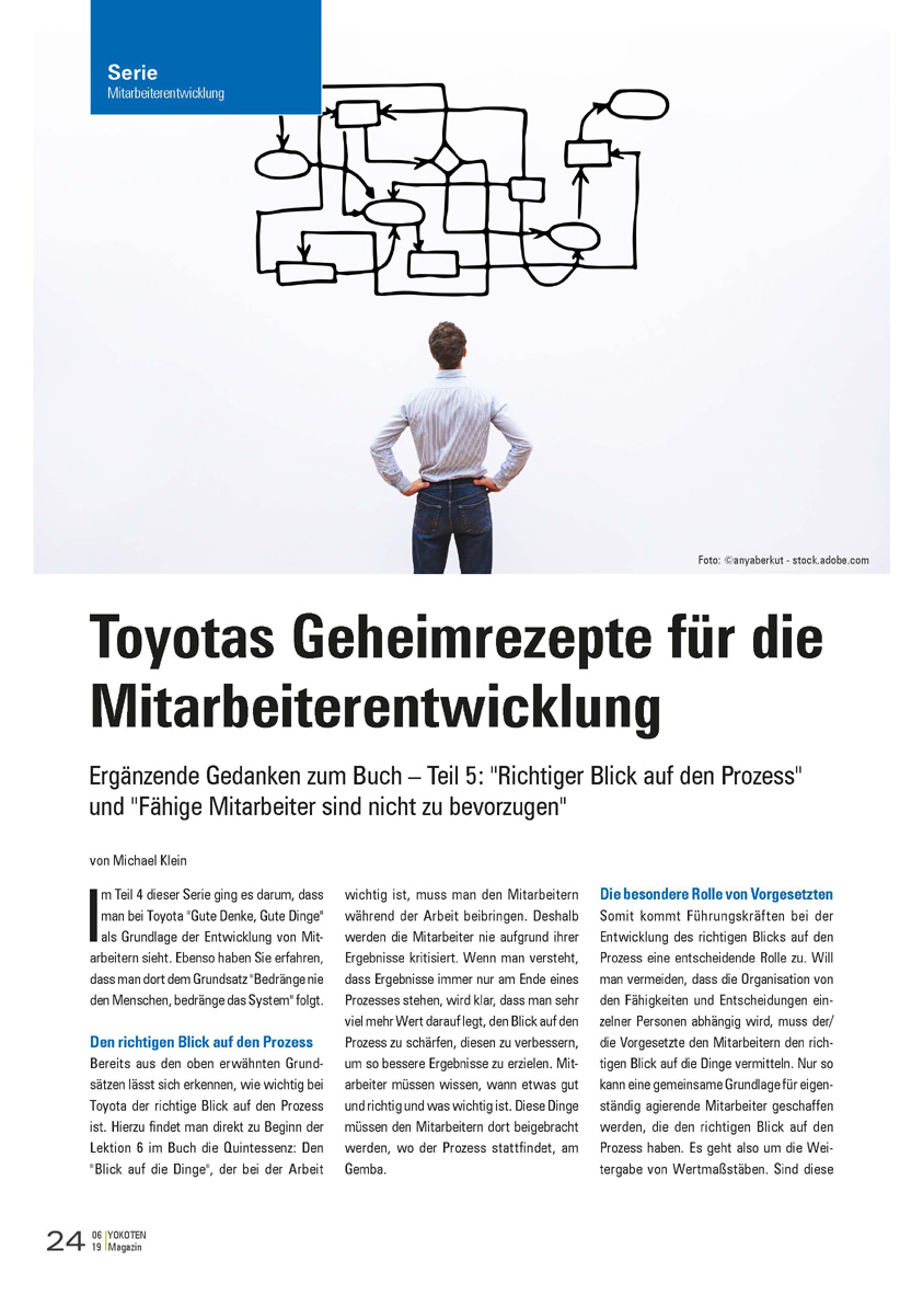 Toyotas Geheimrezepte für die Mitarbeiterentwicklung - Artikel aus Fachmagazin YOKOTEN 2019-06