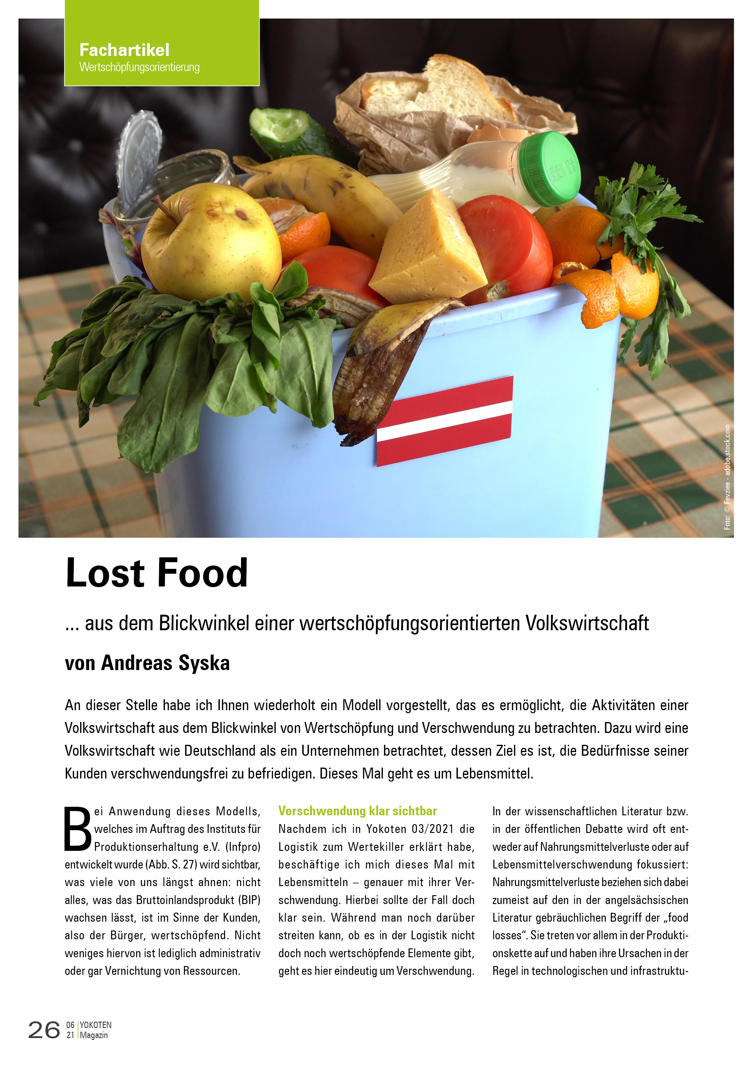 YOKOTEN-Artikel: Lost Food