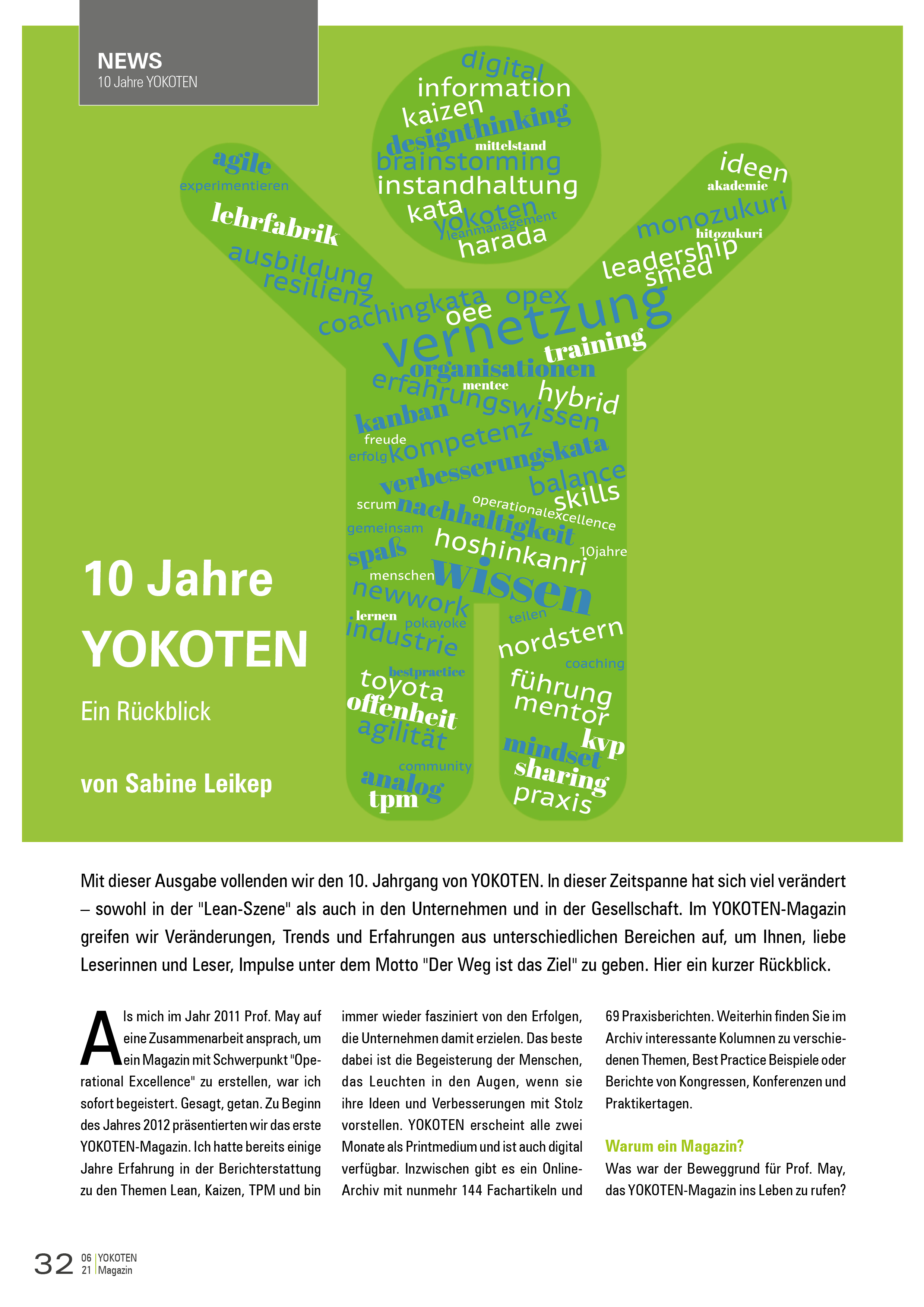 10 Jahre YOKOTEN - Artikel aus Fachmagazin YOKOTEN 2021-06
